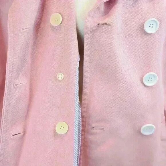 J.Crew Baby Pink Heavyweight Twill Pea Coat – Size 4 - Picture 5 of 7